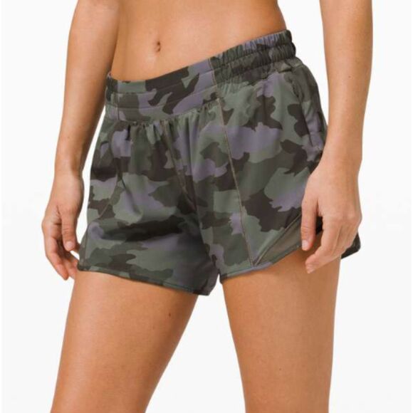 Lululemon Hotty Hot Short II *Long 4" 365 Camo Dusky Lavender Multi 4 Tall - Picture 1 of 10
